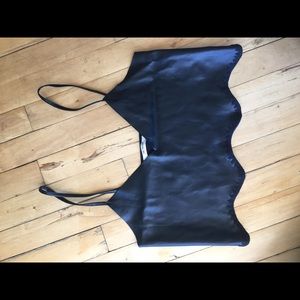 Zara Faux Leather Crop Top